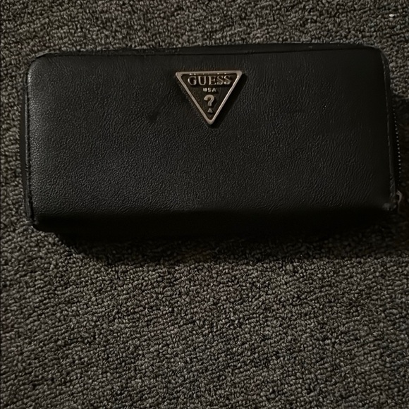 Guess Handbags - GUESS Black Zip-Around Wallet